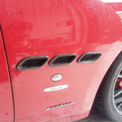 Carbon Fiber Front Fender Side Vent Cover Trim for Maserati GranTurismo GC 08-19