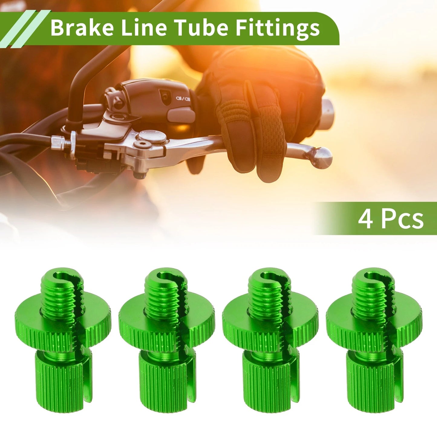 Cable Adjuster Screw 4x Aluminum Green for Motorcycle