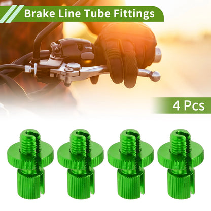 Cable Adjuster Screw 4x Aluminum Green for Motorcycle