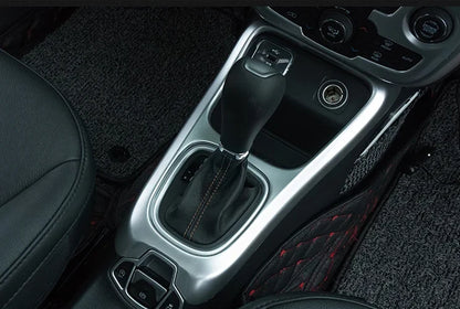 Interior Gear Box Panel Cover Trim for 2017-2021 JEEP Compass ABS Matte 2 x