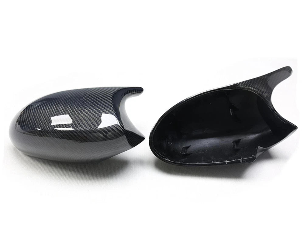 2 x Carbon Fiber Mirror Covers for BMW 3 Series E90 E91 E92 (2005-2007)