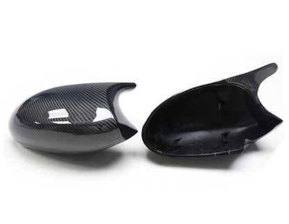 2 x Carbon Fiber Mirror Covers for BMW 3 Series E90 E91 E92 (2005-2007)
