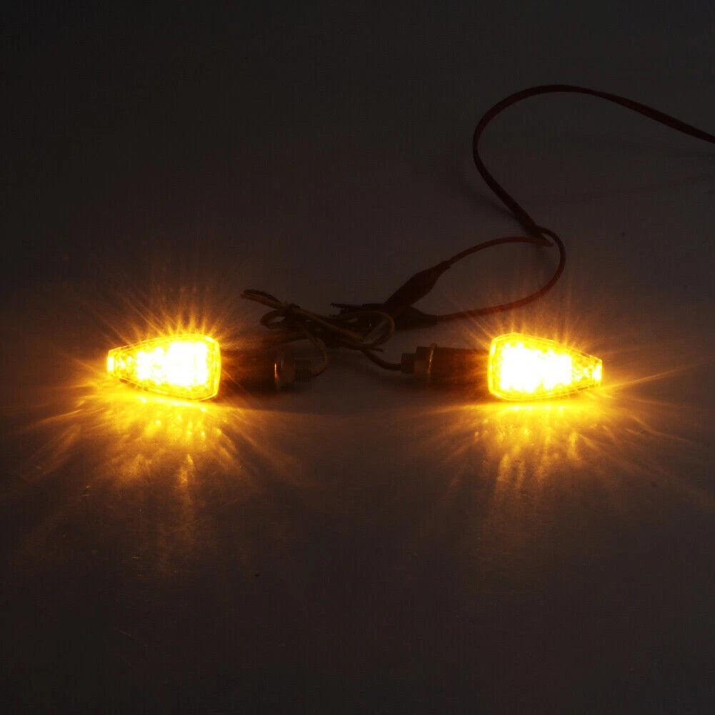 Clear LED Turn Signal Indicators for Mini 14 Motorcycle (Universal)