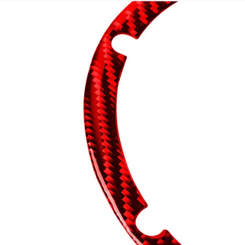 Red Carbon Fiber Rear Audio Speaker Ring Covers for Nissan 350Z (2003-2009)