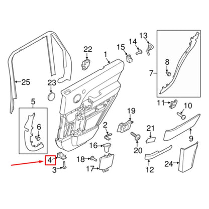 Lower Door Trim Panel Nut for Land Rover Discovery 5, Range Rover Sport, Evoque