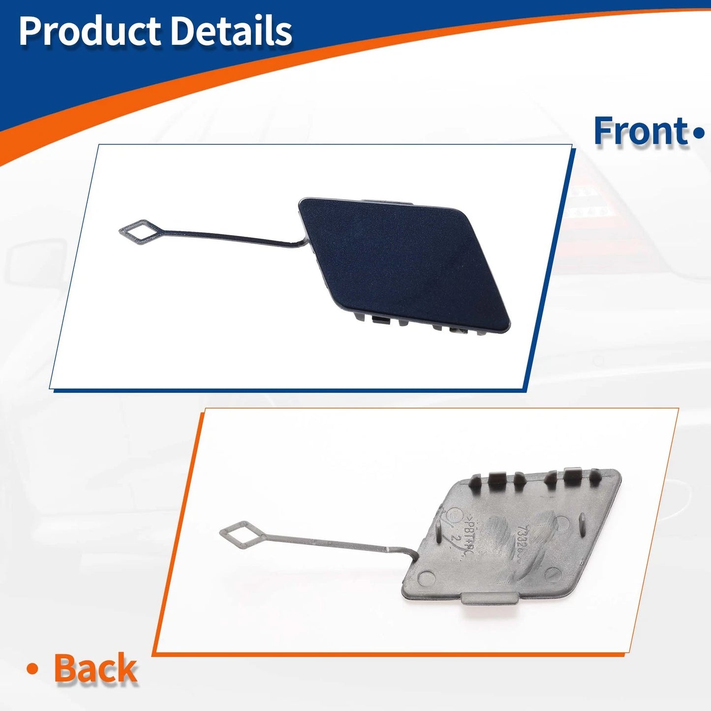 Front Right Tow Hook Cover for BMW 3 Series (2012-2019) - Deep Sea Blue