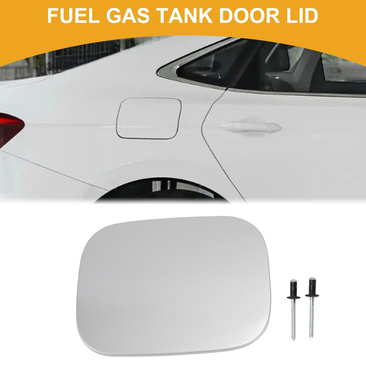 Fuel Tank Door Cap for Toyota RAV4 Silver Tone (2006–2012)