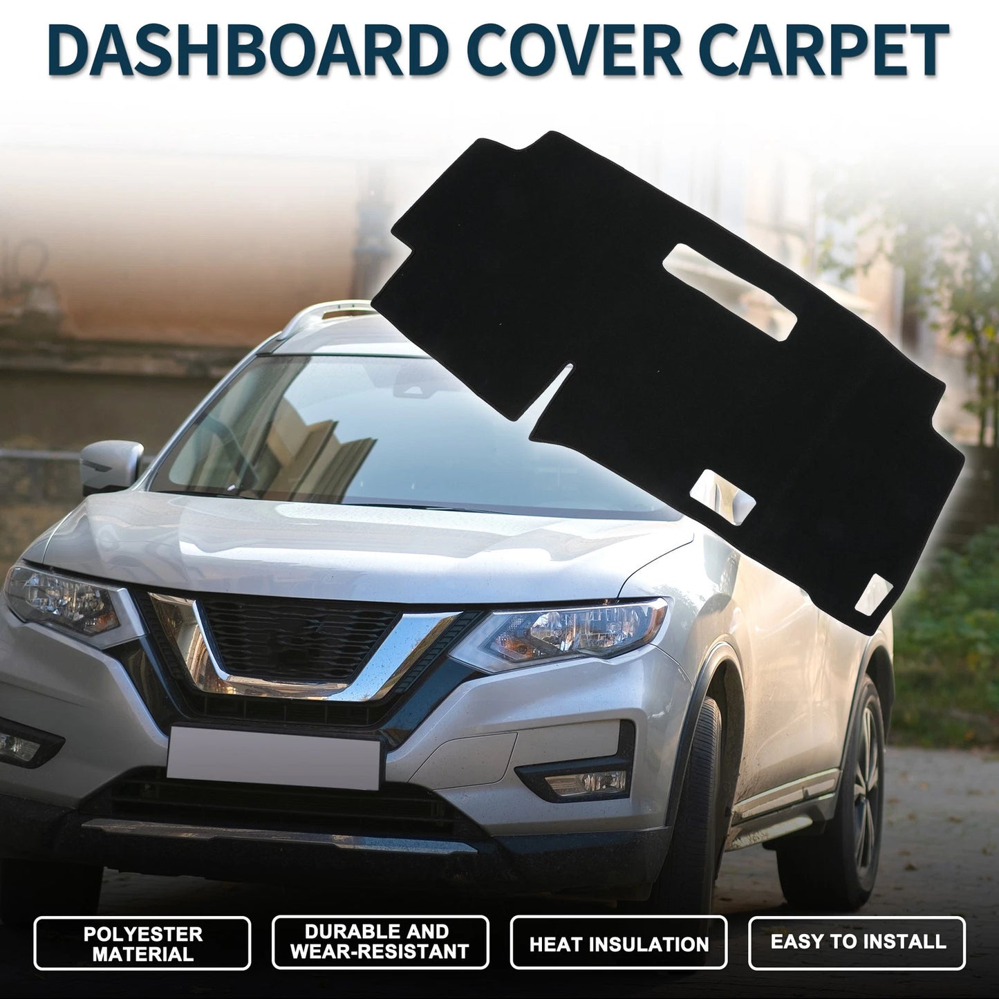 Dashboard Cover Mat for Nissan Serena C28 (2015-2024) - Black 1 Set