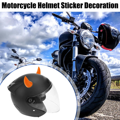 2 x Car Motorcycle Helmet Bull Horn Bumper Suction Cup Orange for Make Model