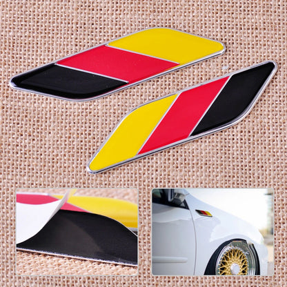 Germany Flag Emblem Badge Leaf Car Door Bumper Logo Decal Sticker Set