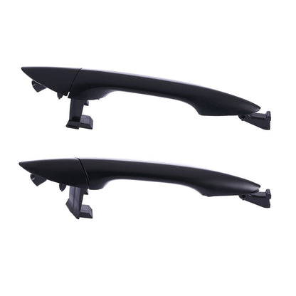 Outer Door Handle Set of 4 for Hyundai Elantra MD (2011-2020) Black Front Rear