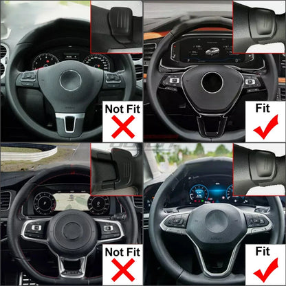 Red Steering Wheel Paddle Shifter Extensions for VW Golf, Atlas, Sharan, Touareg