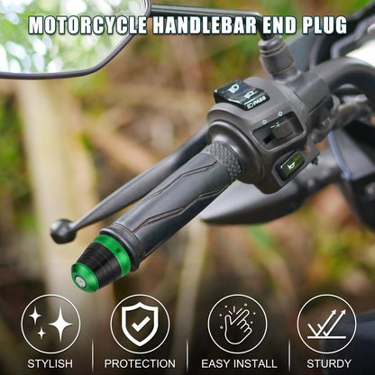 End Plug / 2 x 18-20mm 33.5mm OD / Aluminum Alloy Green for Motorcycle