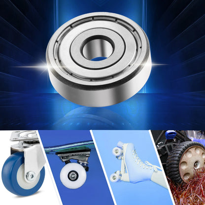 2 x 10x35x11mm 6300ZZ Car Single Row Deep Groove Ball Bearings Silver Tone for Vehicle