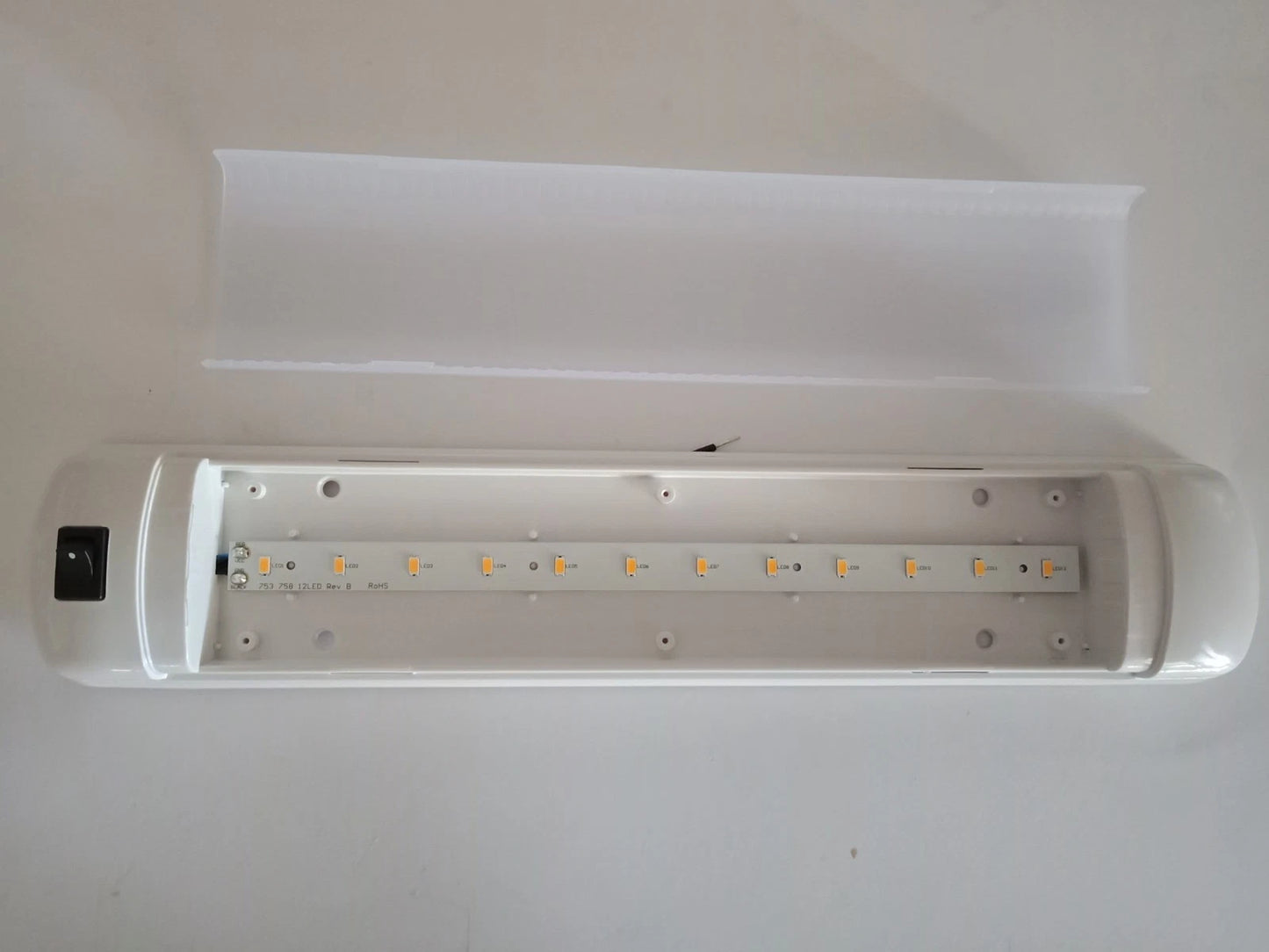 LED Cabin Light Lucky Fluoro Replacement 12/24V 12 LEDs 142 Lumens Switch