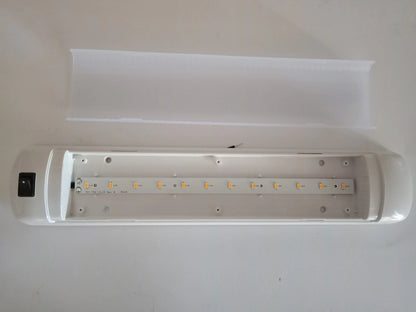 LED Cabin Light Lucky Fluoro Replacement 12/24V 12 LEDs 142 Lumens Switch