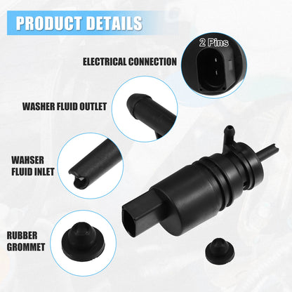 Windshield Washer Pump with Grommet for Honda Pilot (2003-2008)