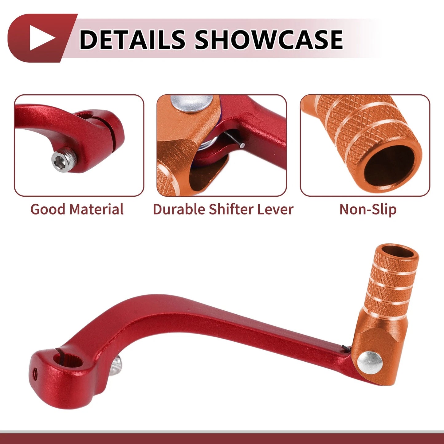 Folding Shifter Lever for Honda CRF110F 2013-2018 Red Orange