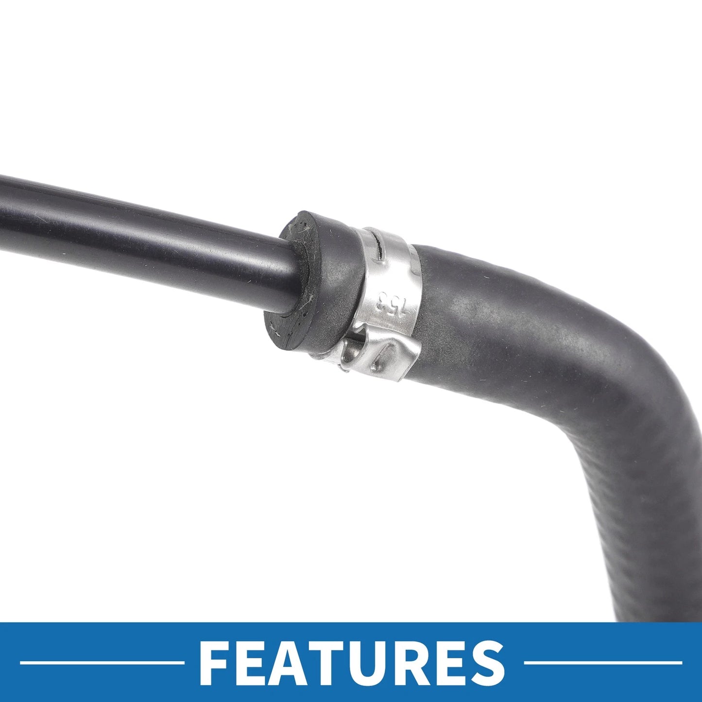 Radiator Hose for BMW 750i 4.8L (2006-2008) Rubber Black 1 x Piece