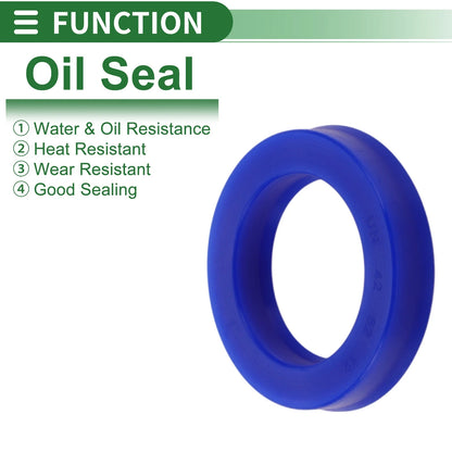 Oil Seal 42x62x12mm TPU Rotary Shaft Seal Blue 5 Pcs
