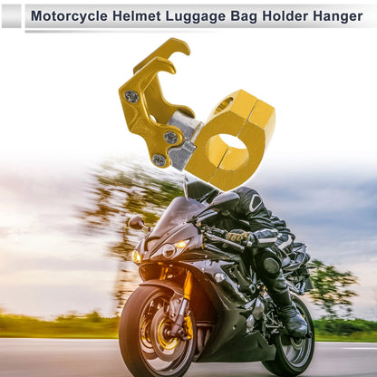 Square Fingerprint Motorcycle Hanging Hook 1 Pcs Gold Tone 72mm for Make Model