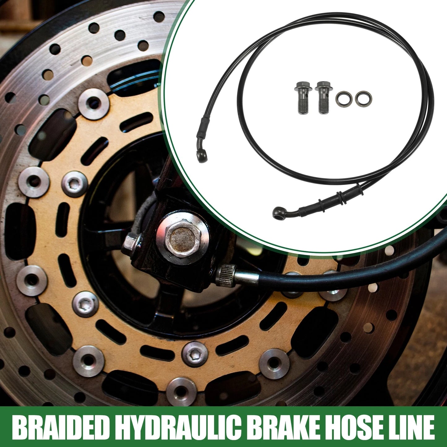 Braided Hydraulic Brake Line Oil Hose 140cm for Motorcycle