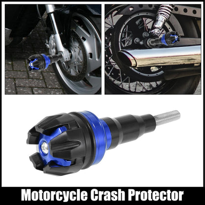 Universal Motorcycle Slider Falling Crash Protector Pad Blue for Bikes