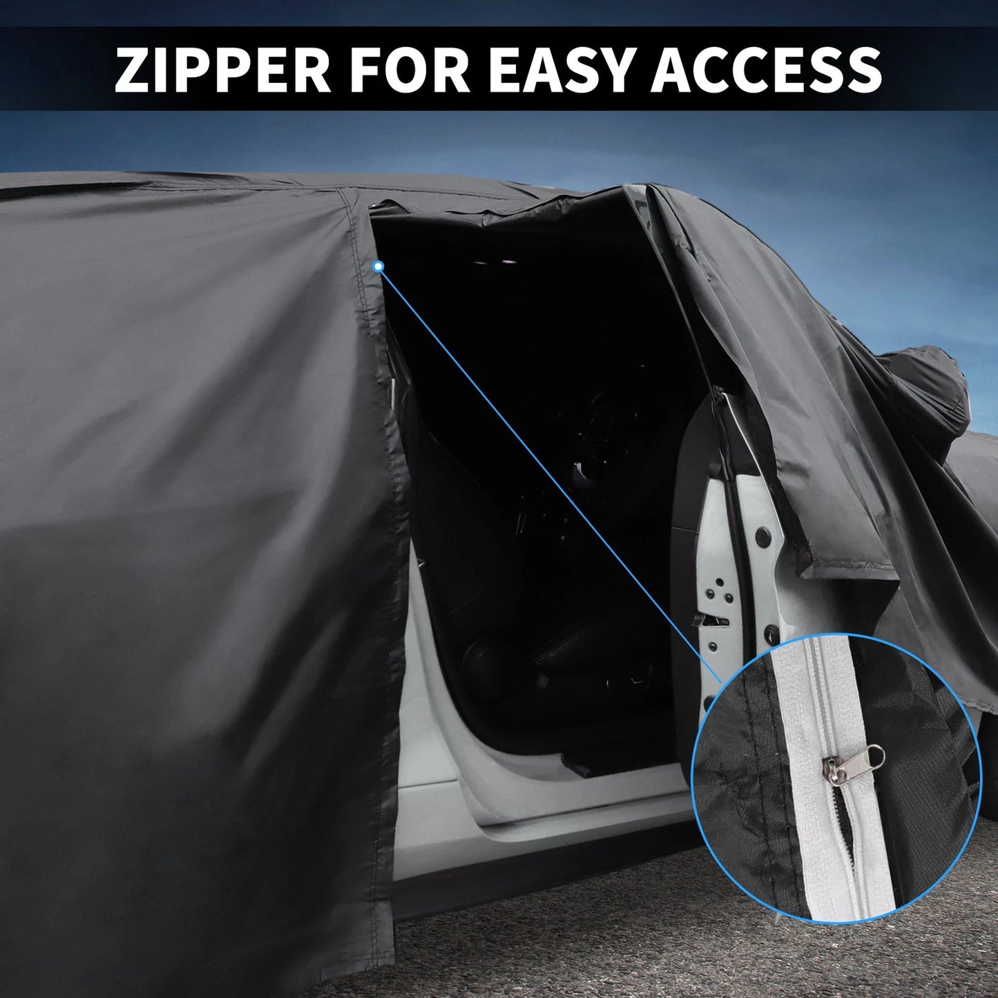 Waterproof PEVA Car Cover for Mercedes-Benz C-Klasse 2014-2023 with Zipper