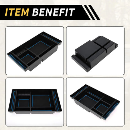 Center Console Organizer Tray for Chevy Silverado & GMC Sierra Black/Blue