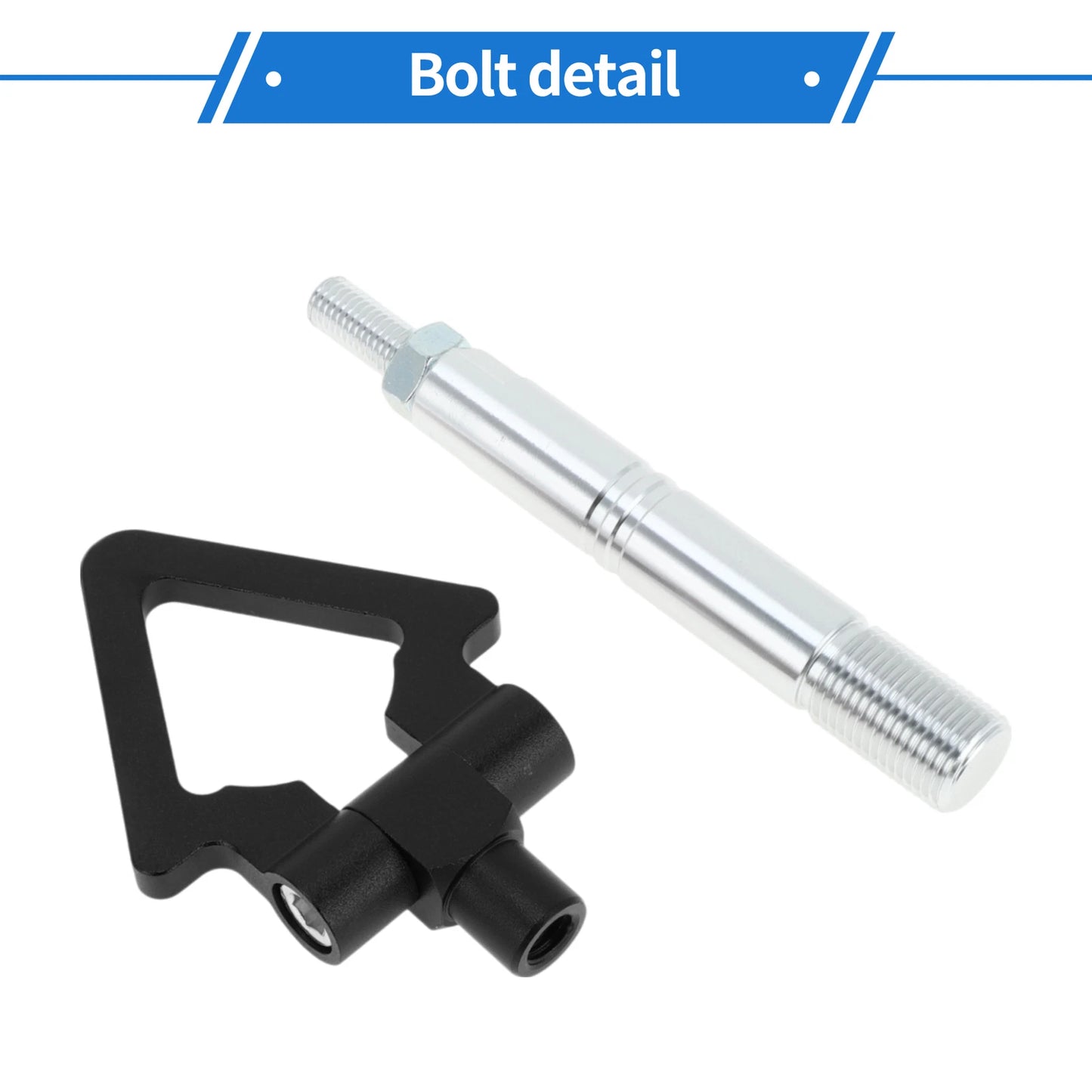 Tow Hooks for Toyota Avanza Front/Rear Triangle, Folding Screw-on, Black