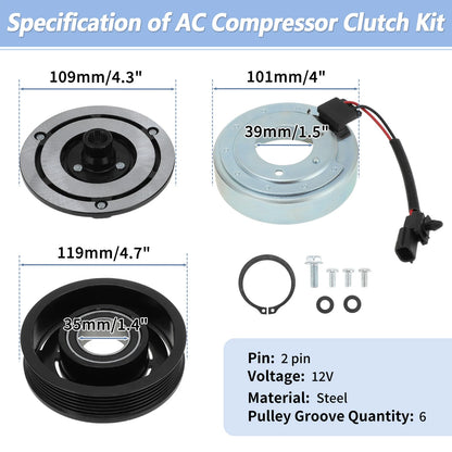 AC Compressor Clutch Kit for Nissan NV200 (2013-2021)