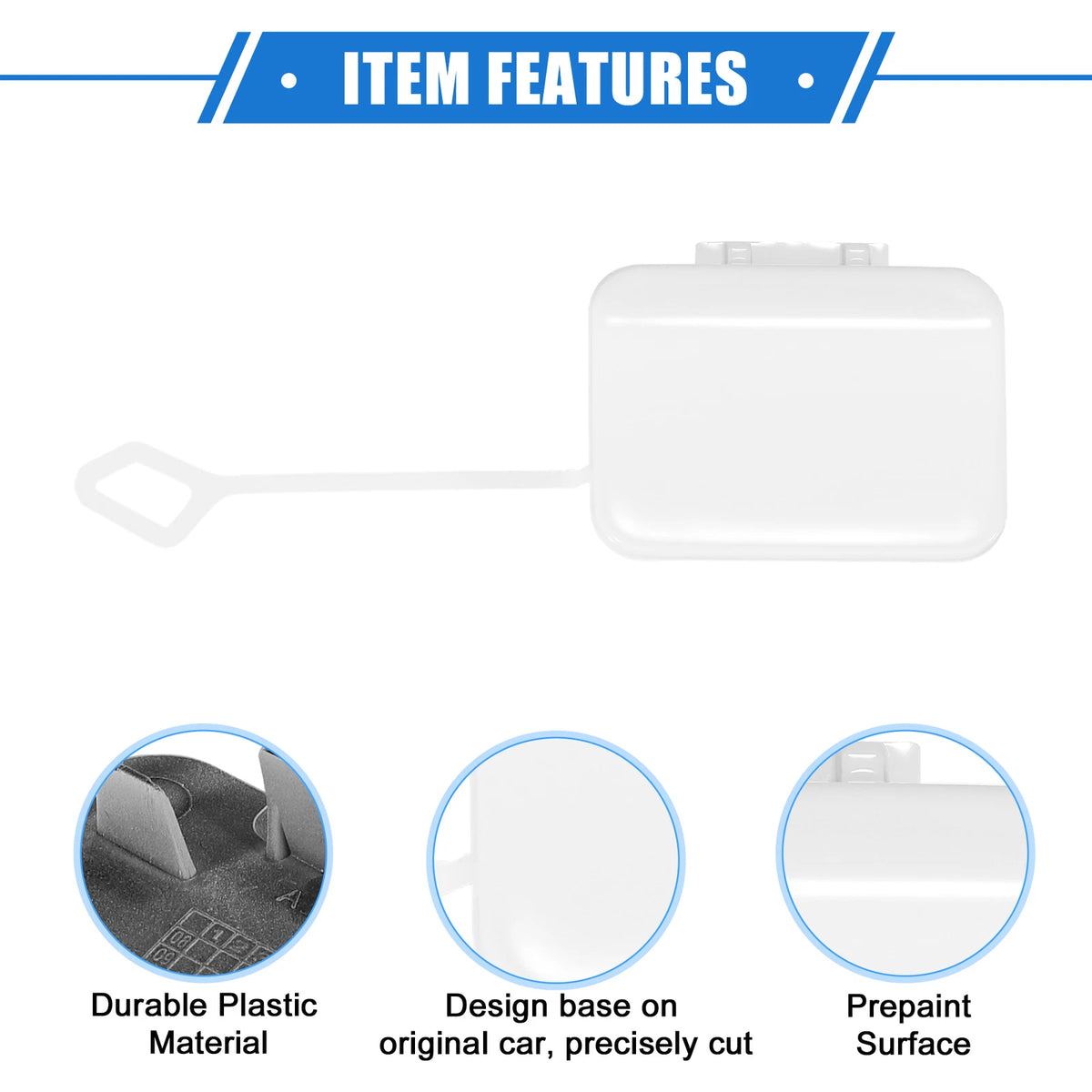 Rear Bumper Tow Hook Eye Hole Cap for Mercedes-Benz E550 Sedan (2010-2013)