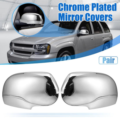 Pair Chrome Plated Full Mirror Cover for Chevrolet Trailblazer (2002–2009)