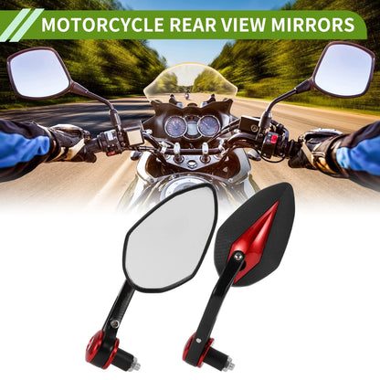 Rear View Mirrors / 1 Set / Prismatic Shape Black Red Aluminum Plastic for M8
