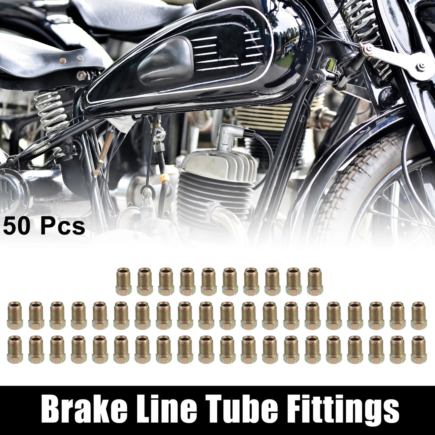 50 Pcs Brake Line Tube Fittings M10 Hydraulic Brake Lines