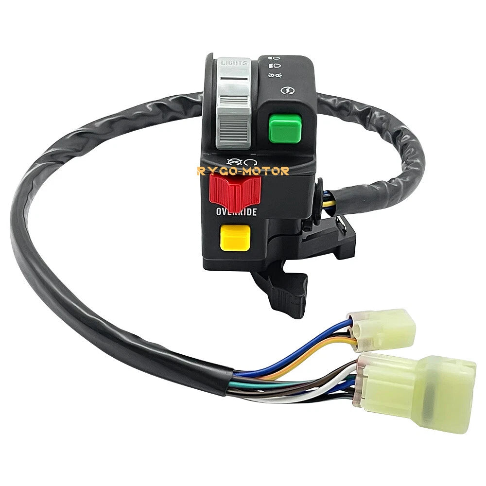 Left Handle Start Stop Control Switch Headlight for Kawasaki Brute Force KVF300