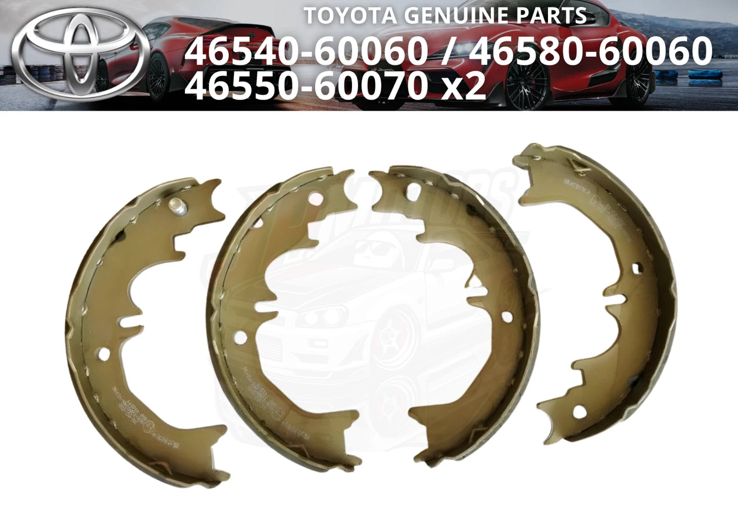 Parking Brake Shoe Set of 4 for TOYOTA FJ CRUISER 4RUNNER SEQUOIA GX460