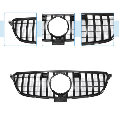 Front Upper Bumper Grille for Mercedes-Benz GLE 2015-2019 Black Grills