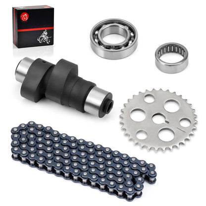 Camshaft Kit w/Bearings for Yamaha Wolverine 350 4x4 YFM350F 1995-2005