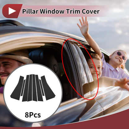 8 Pcs Car Door Pillar Window Trim for Toyota Wish AE20 (2009–2017)