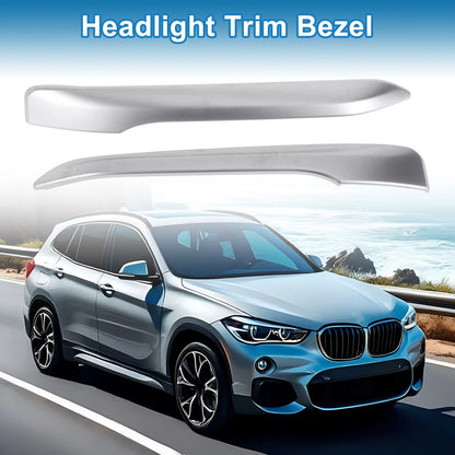 2 x Car Front Left & Right Headlight Trim Bezels for BMW X1 (2016-2019)