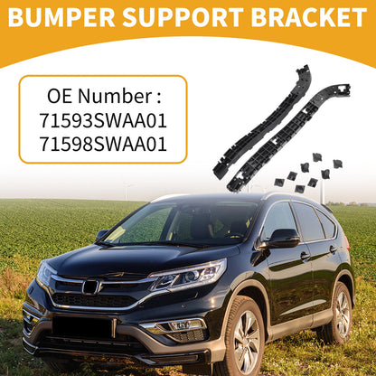 Rear Bumper Support Bracket 1 Pair for Honda CR-V (2007-2011) Black