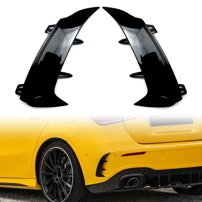 Black Rear Bumper Splitter Canard Air Vent for Benz A-Class W177 A200 A220 A35