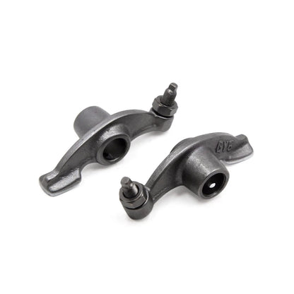 Pair Silver Tone Metal Valve Motorcycle Rocker Arms Arm Assembly for GY6-125