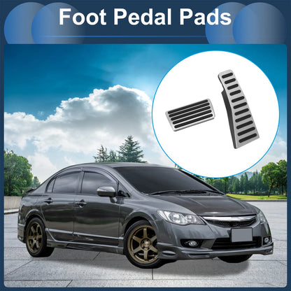 Foot Accelerator Pedal Covers for Honda Civic (2006-2009) Silver Tone