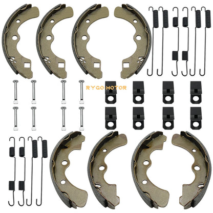 Brake Shoes Front&Rear Pins for Kawasaki Mule 2510 2520 (1993–2000)