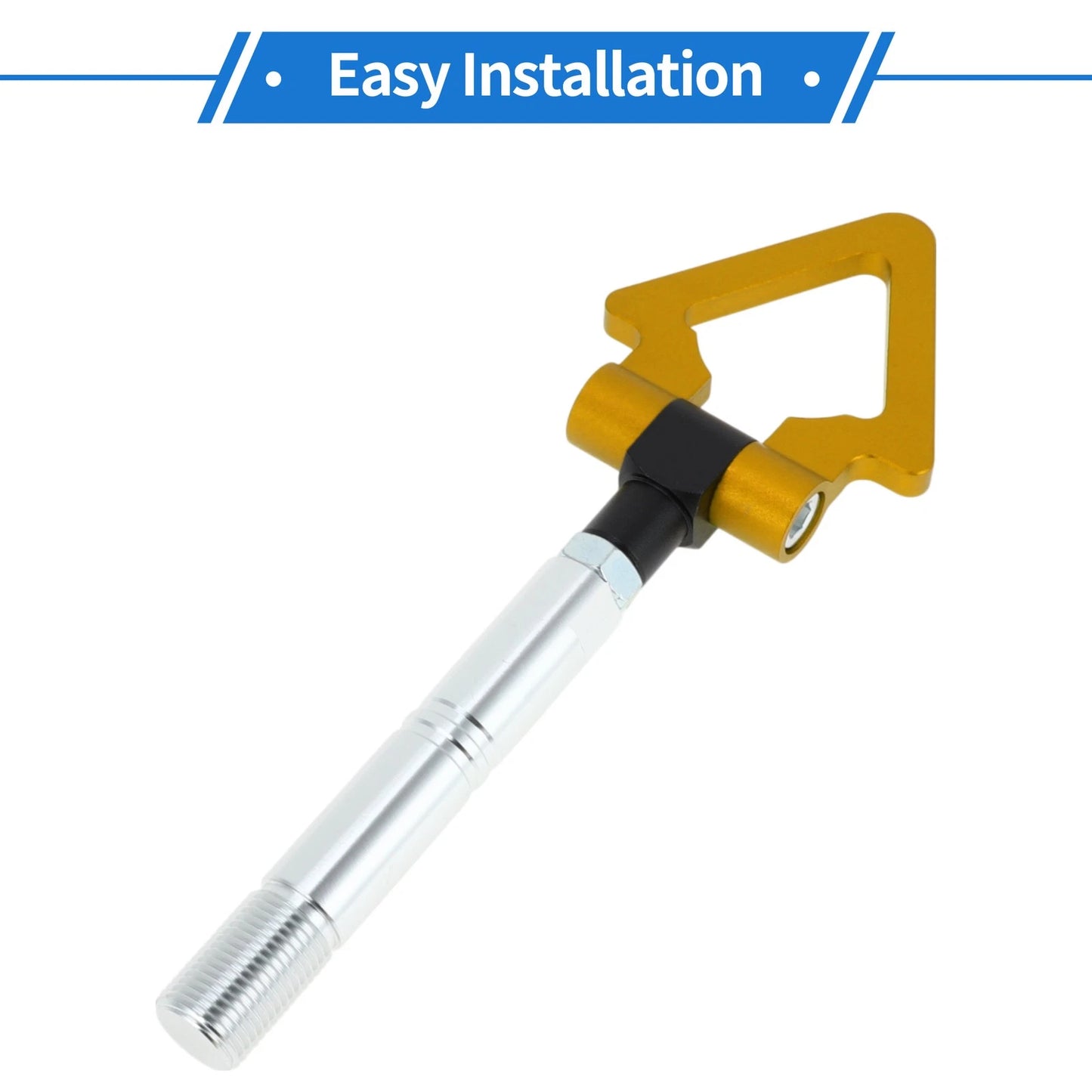 Tow Hooks for Toyota Avanza - Front Triangle Folding Screw-on Gold Tone