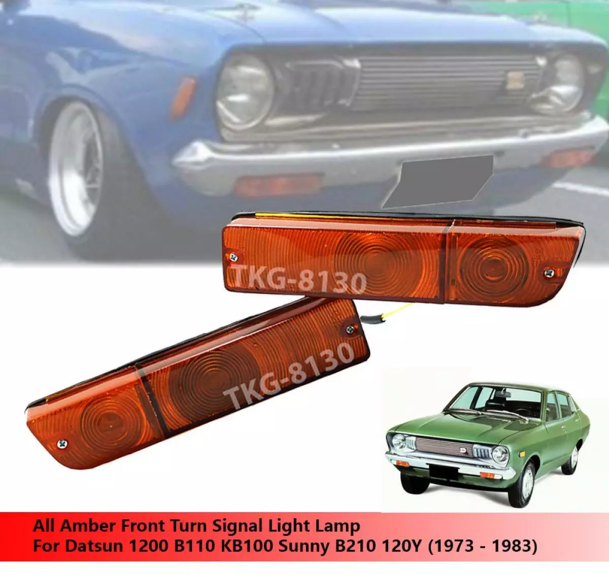 Orange Front Turn Signal Light for Datsun 1200 B110 B210 (1970-1972)