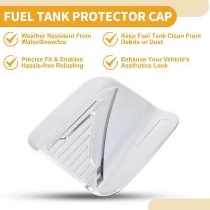 Fuel Tank Door Cap for Toyota Sienna (2022-2025) Chrome Silver Tone