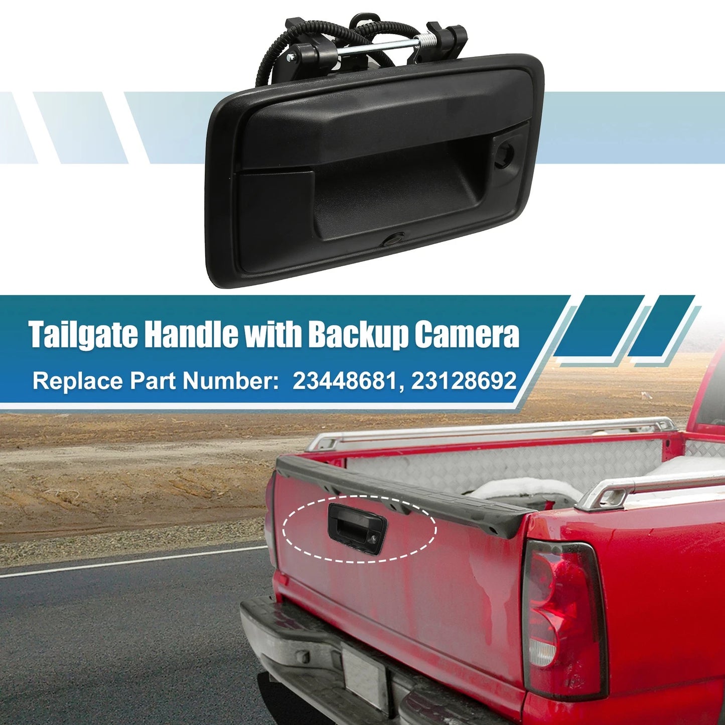 Rear Tailgate Handle with Rear View Backup Camera for Chevrolet